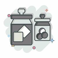 Icon Canister. related to Backpacker symbol. comic style. simple design editable. simple illustration vector