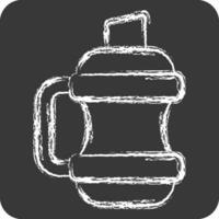 Icon Water Bottles. related to Backpacker symbol. chalk Style. simple design editable. simple illustration vector