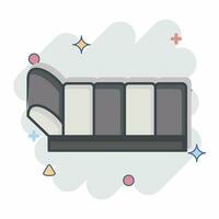 icono dormido cama. relacionado a mochilero símbolo. cómic estilo. sencillo diseño editable. sencillo ilustración vector