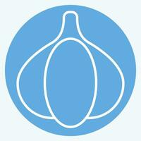 Icon Garlic. related to Herbs and Spices symbol. blue eyes style. simple design editable. simple illustration vector