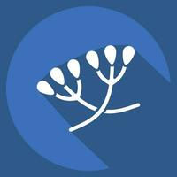 Icon Caraway. related to Herbs and Spices symbol. long shadow style. simple design editable. simple illustration vector
