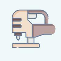 Icon Electric Jigsaw. related to Construction symbol. doodle style. simple design editable. simple illustration vector