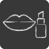 Icon Lip Balm. related to Backpacker symbol. chalk Style. simple design editable. simple illustration vector