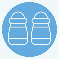 Icon Salt and Pepper. related to Herbs and Spices symbol. blue eyes style. simple design editable. simple illustration vector