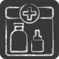 Icon First Aid Kit. related to Backpacker symbol. chalk Style. simple design editable. simple illustration vector