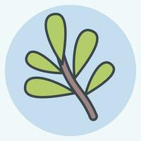 Icon Tarragon. related to Herbs and Spices symbol. color mate style. simple design editable. simple illustration vector