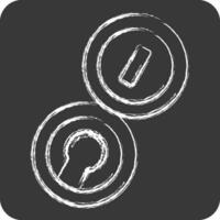 Icon Compass. related to Backpacker symbol. chalk Style. simple design editable. simple illustration vector