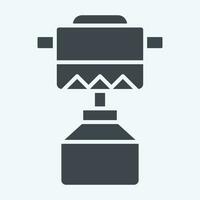 Icon Backpacking Stove. related to Backpacker symbol. glyph style. simple design editable. simple illustration vector