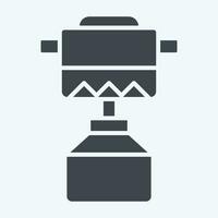 Icon Backpacking Stove. related to Backpacker symbol. glyph style. simple design editable. simple illustration vector