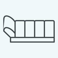 Icon Sleeping Bed. related to Backpacker symbol. line style. simple design editable. simple illustration vector