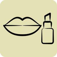 Icon Lip Balm. related to Backpacker symbol. hand drawn style. simple design editable. simple illustration vector