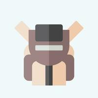 Icon Backpack. related to Backpacker symbol. flat style. simple design editable. simple illustration vector