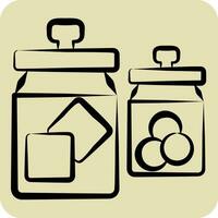 Icon Canister. related to Backpacker symbol. hand drawn style. simple design editable. simple illustration vector