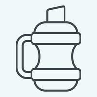 Icon Water Bottles. related to Backpacker symbol. line style. simple design editable. simple illustration vector