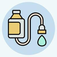 Icon Water Filter. related to Backpacker symbol. color mate style. simple design editable. simple illustration vector