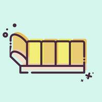 Icon Sleeping Bed. related to Backpacker symbol. MBE style. simple design editable. simple illustration vector