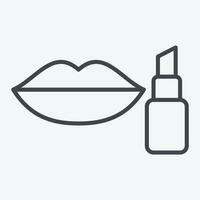 Icon Lip Balm. related to Backpacker symbol. line style. simple design editable. simple illustration vector