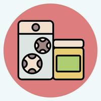 Icon Backpacking Food. related to Backpacker symbol. color mate style. simple design editable. simple illustration vector