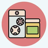 Icon Backpacking Food. related to Backpacker symbol. color mate style. simple design editable. simple illustration vector