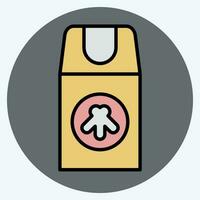 Icon Insect Repellant. related to Backpacker symbol. color mate style. simple design editable. simple illustration vector