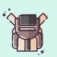 Icon Backpack. related to Backpacker symbol. MBE style. simple design editable. simple illustration vector