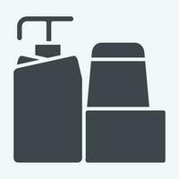 Icon Hygiene Items. related to Backpacker symbol. glyph style. simple design editable. simple illustration vector