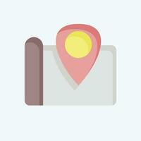 Icon Map. related to Backpacker symbol. flat style. simple design editable. simple illustration vector