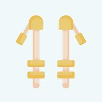 Icon Trekking Poles. related to Backpacker symbol. flat style. simple design editable. simple illustration vector