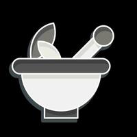 Icon Pestle and Mortar. related to Herbs and Spices symbol. glossy style. simple design editable. simple illustration vector