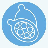Icon Cardamom. related to Herbs and Spices symbol. blue eyes style. simple design editable. simple illustration vector
