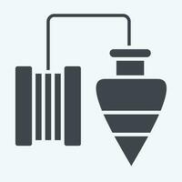 Icon Plumb Bob. related to Construction symbol. glyph style. simple design editable. simple illustration vector