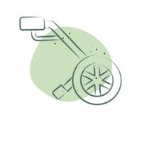 Icon Measuring Wheel. related to Construction symbol. Color Spot Style. simple design editable. simple illustration vector
