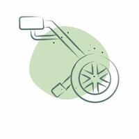 Icon Measuring Wheel. related to Construction symbol. Color Spot Style. simple design editable. simple illustration vector