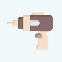 Icon Cordless Drill. related to Construction symbol. flat style. simple design editable. simple illustration vector