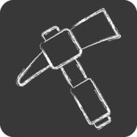 Icon Pick axe. related to Construction symbol. chalk Style. simple design editable. simple illustration vector