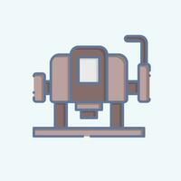 Icon Wood Router. related to Construction symbol. doodle style. simple design editable. simple illustration vector