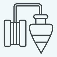 Icon Plumb Bob. related to Construction symbol. line style. simple design editable. simple illustration vector