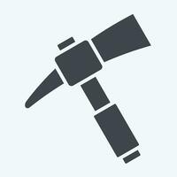 Icon Pick axe. related to Construction symbol. glyph style. simple design editable. simple illustration vector