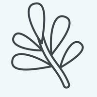 Icon Tarragon. related to Herbs and Spices symbol. line style. simple design editable. simple illustration vector