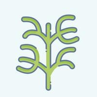 icono eneldo. relacionado a hierbas y especias símbolo. garabatear estilo. sencillo diseño editable. sencillo ilustración vector