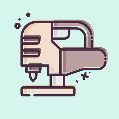 Icon Electric Jigsaw. related to Construction symbol. MBE style. simple design editable. simple illustration