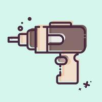 Icon Cordless Drill. related to Construction symbol. MBE style. simple design editable. simple illustration vector