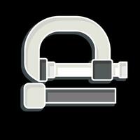 Icon C Clamp. related to Construction symbol. glossy style. simple design editable. simple illustration vector