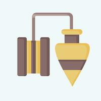 Icon Plumb Bob. related to Construction symbol. flat style. simple design editable. simple illustration vector