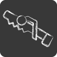 Icon Hand Saw. related to Construction symbol. chalk Style. simple design editable. simple illustration vector