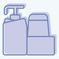 Icon Hygiene Items. related to Backpacker symbol. two tone style. simple design editable. simple illustration vector