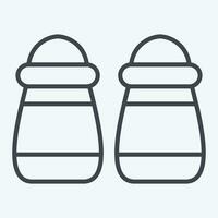 Icon Salt and Pepper. related to Herbs and Spices symbol. line style. simple design editable. simple illustration vector