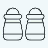 Icon Salt and Pepper. related to Herbs and Spices symbol. line style. simple design editable. simple illustration vector