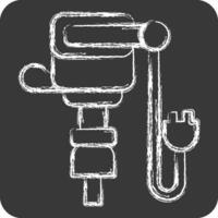 Icon Jack Hammer. related to Construction symbol. chalk Style. simple design editable. simple illustration vector