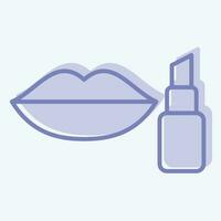 Icon Lip Balm. related to Backpacker symbol. two tone style. simple design editable. simple illustration vector